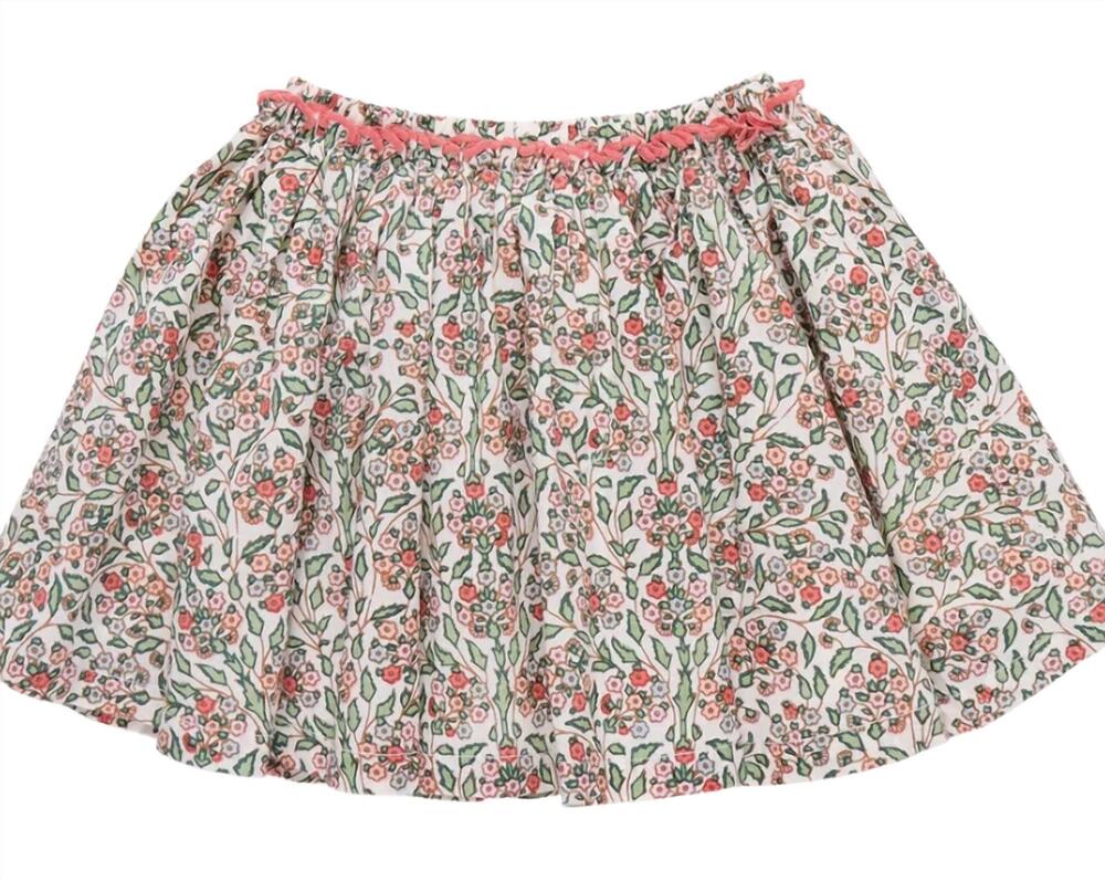 NEW PINK CHICKEN girls' gianna skirt in cream/floral